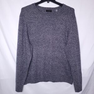 Tahari Sweater Mens XXL Blue Marled Wool Blend